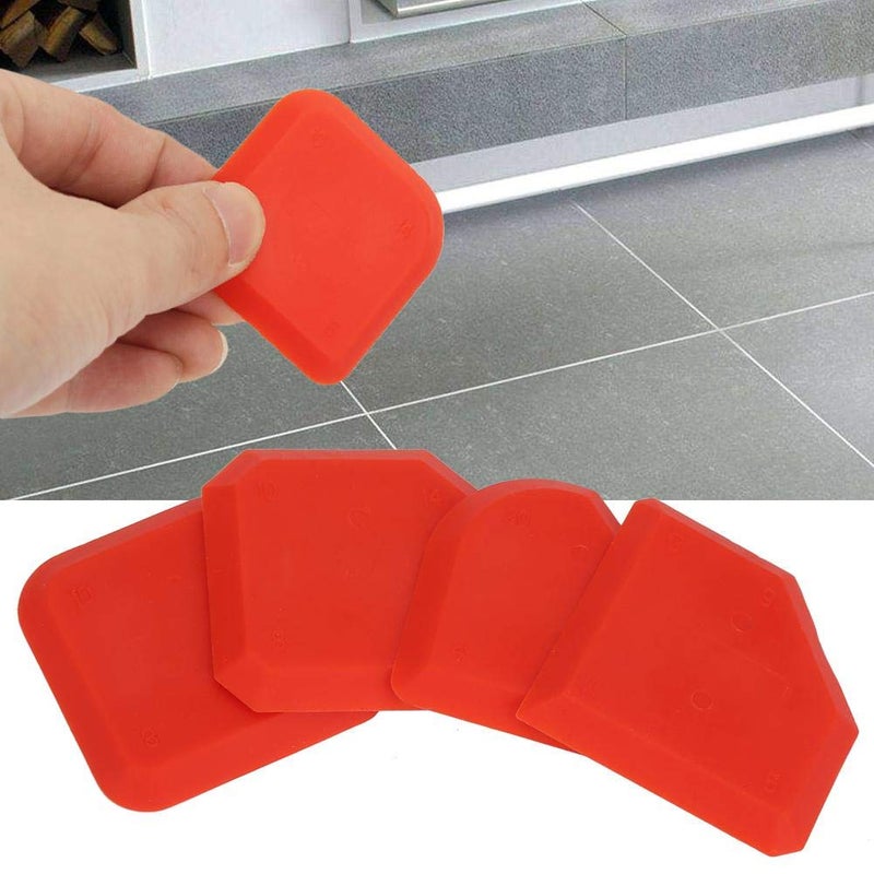 Hyuduo 4 Pieces Caulking Tool Kit Silicone Sealant Remover Applicator Cleaner Tool Kit for Kitchen Bathroom Floor Caulking, Cleaning, Sealing - Image 4